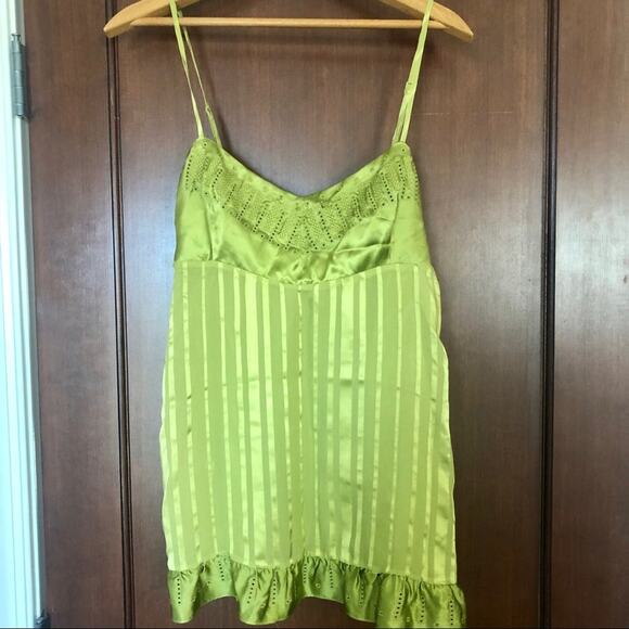 BCBG MaxAzria runway green silk camisole M - Picture 3 of 10